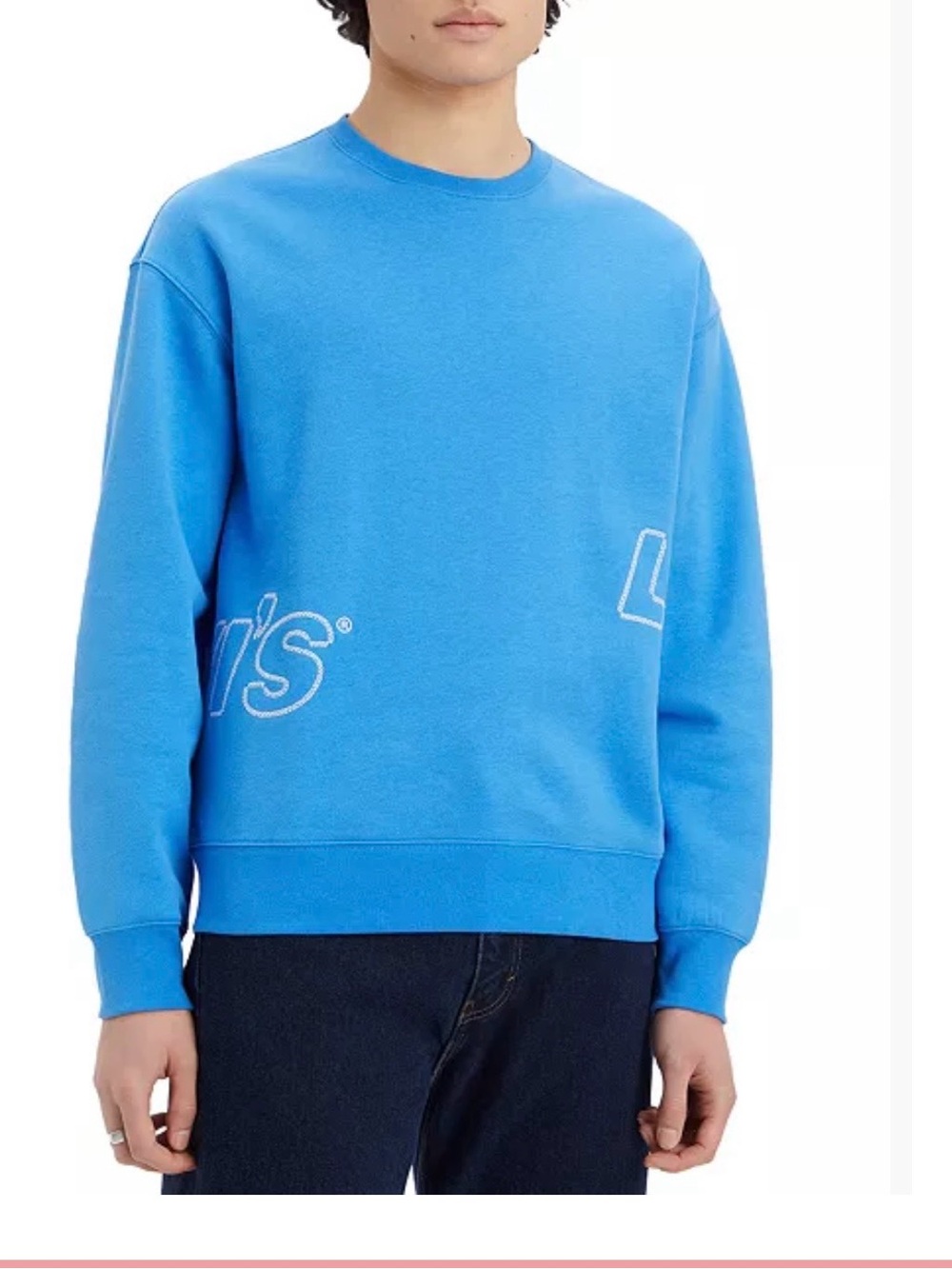 Levi's Men's Bright Blue Crewneck Sweatshirt